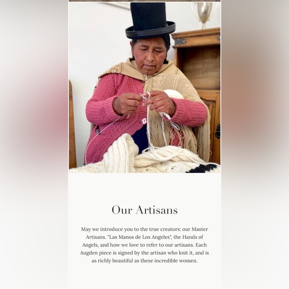 Augden Bolivian Hand Crafted Artisan Alpaca Wool Knit Button Up Cardigan Women S - Picture 16 of 16